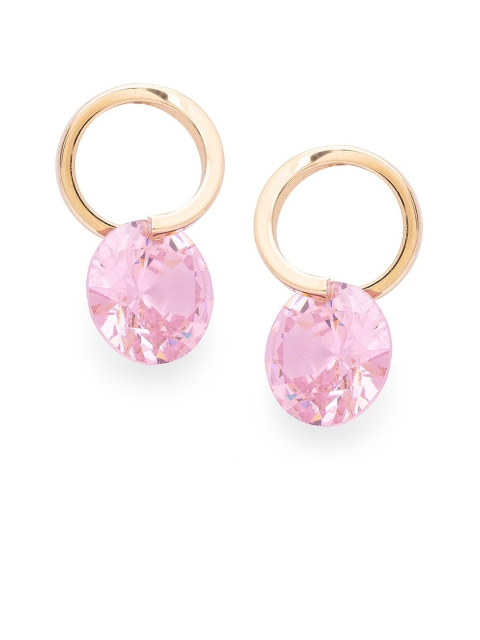 

Globus Gold-Toned & Pink Circular Studs