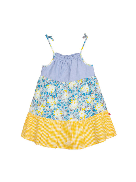 

Budding Bees Girls Blue Printed A-Line Dress