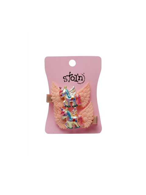 

Stoln Girls Set of 2 Pink Embellished Alligator Hair Clip