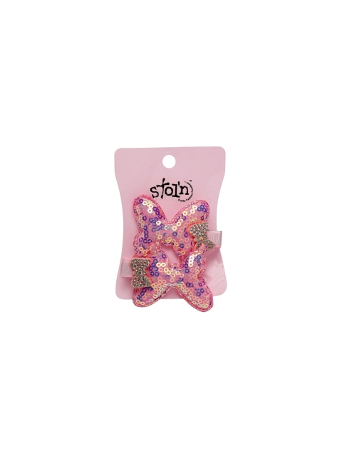 

Stoln Girls Pink Set of 2 Embellished Alligator Hair Clips