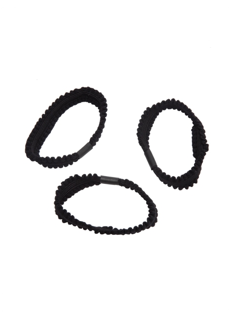 

Stoln Girls Black Set of 3 Ponytail Holders