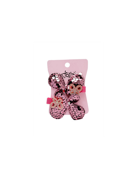 

Stoln Pack Of 2 Pink Embellished Alligator Hair Clips