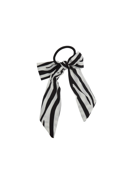 

Stoln Girls Black & White Striped Ponytail Holder