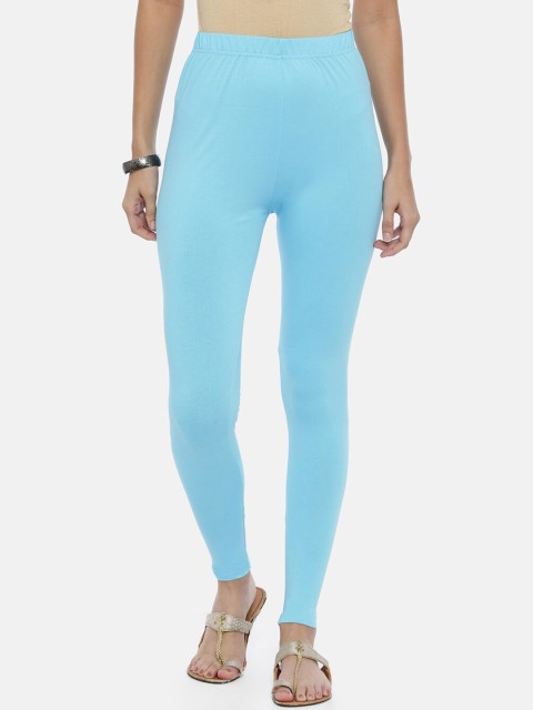 

Souchii Women Blue Solid Slim-Fit Ankle-Length Leggings