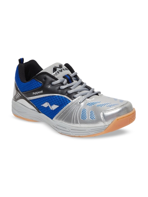 

NIVIA Men Silver-Toned Synthetic Badminton Shoes