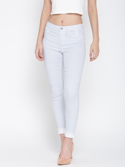 

ONLY Blue & White Striped Trousers