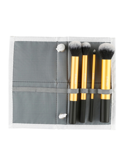 

Foolzy Women Set of 4 Black & Gold-Coloured Makeup Brushes