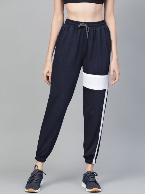 

Hubberholme Women Navy Blue Slim Fit Solid Cropped Joggers