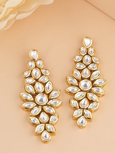 

Tistabene Gold-Plated & White Classic Meenakari Jhumkas