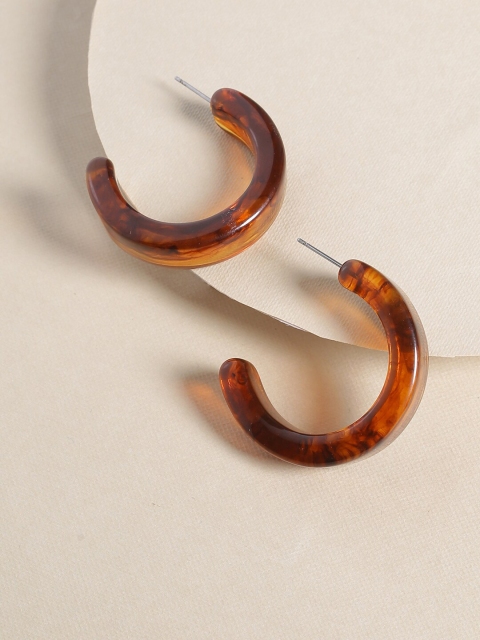 

Tistabene Brown Classic Half Hoop Earrings