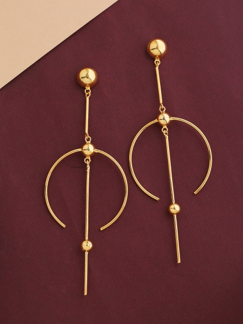 

Tistabene 18 K Gold Plated Long Contemporary Drop Earrings