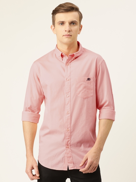 

Aeropostale Men Pink Regular Fit Solid Casual Shirt