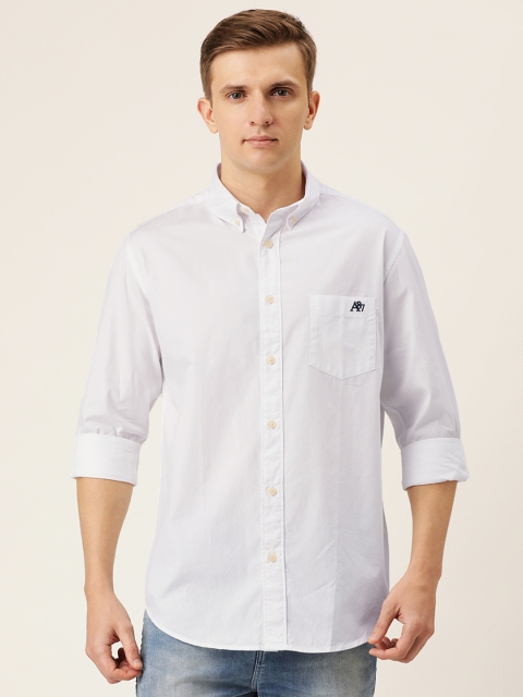 

Aeropostale Men White Regular Fit Solid Casual Shirt