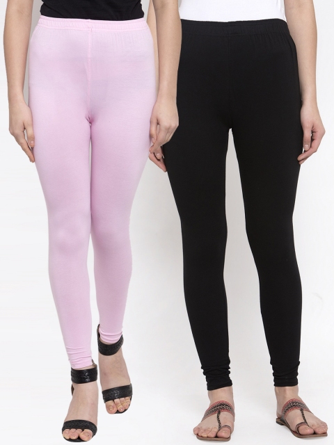 

TAG 7 Women Pack Of 3 Solid Leggings, Black