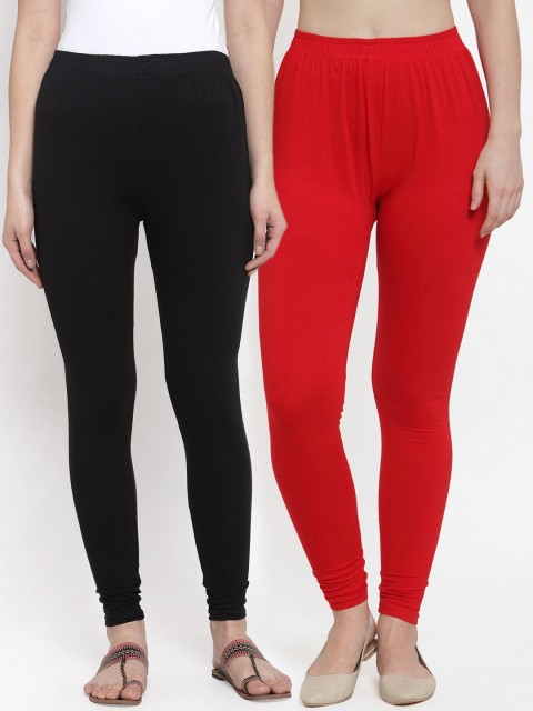

TAG 7 Women Pack Of 3 Solid Leggings, Black