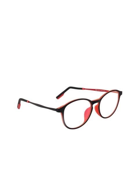 

Ted Smith Unisex Black & Red Colourblocked Full Rim Oval Frames TS-NC-9028_C14