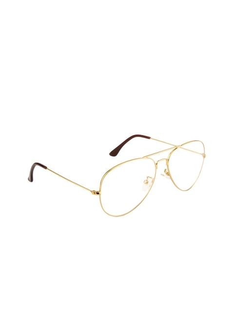 

Ted Smith Unisex Gold-Toned Solid Full Rim Aviator Frames TS-NC-253_C3