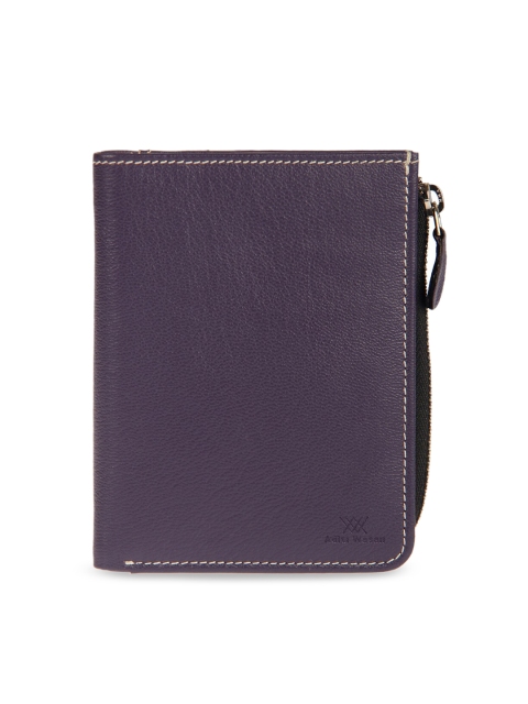 

Aditi Wasan Women Purple Solid Leather Two Fold Wallet