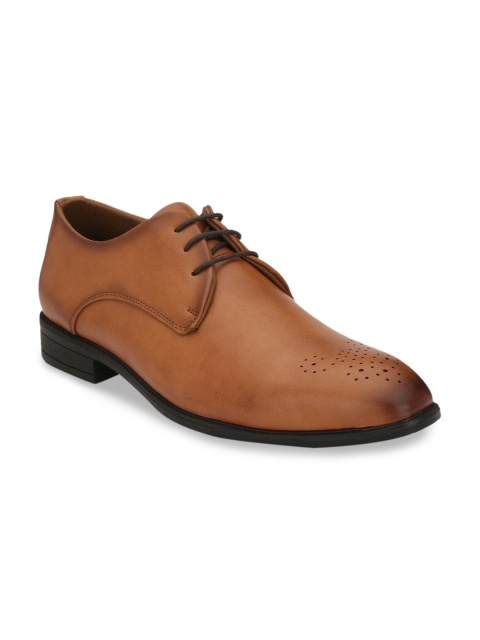 

Rodolfo Darrell Men Tan Brown Solid Formal Derbys