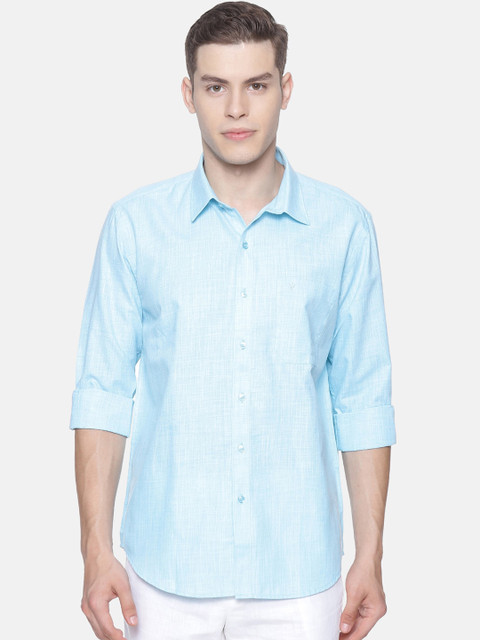 

Ramraj Men Blue Original Regular Fit Solid Formal Shirt