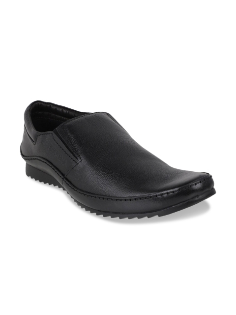 

Buckaroo Men Black Solid Leather Slip-On Sneakers