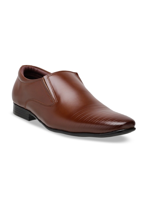 

Respiro Men Brown Solid Slip-On Formal Shoes