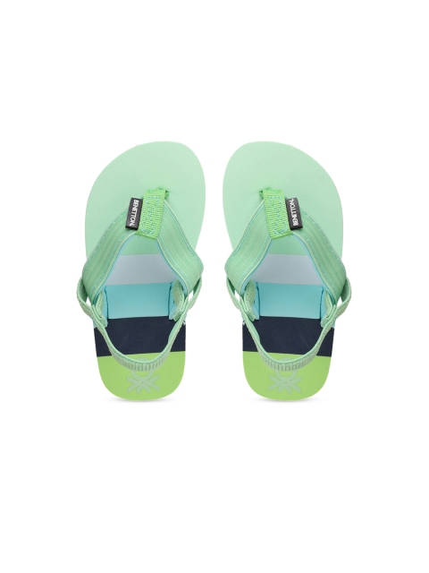 

United Colors of Benetton Kids Green Printed Thong Flip-Flops