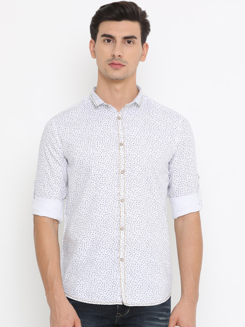 

SHOWOFF Men Blue Slim Fit Printed Casual Shirt