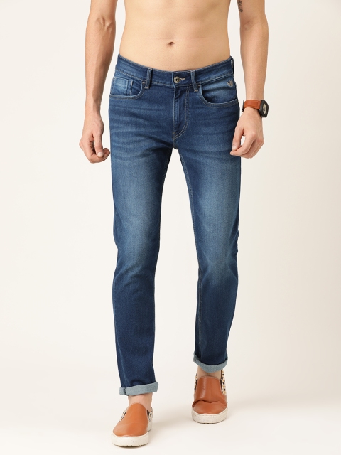 

Flying Machine Men Blue Slim Tapered Fit Michael Mid-Rise Clean Look Stretchable Jeans