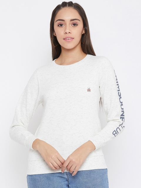 

Crimsoune Club Women White Printed Sweatshirt