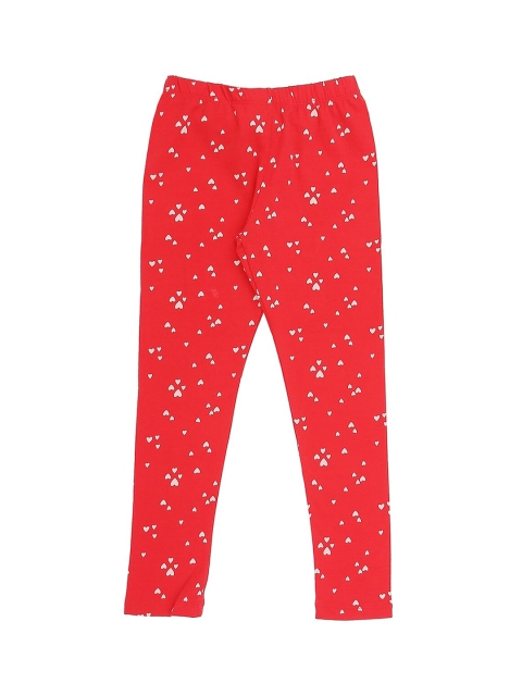 

Pantaloons Junior Girls Red Printed Ankle-Length Leggings