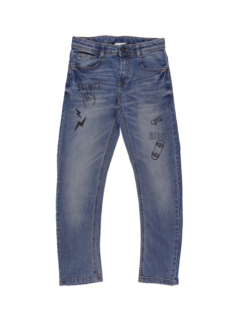 

Pantaloons Junior Boys Blue Tapered Fit Mid-Rise Clean Look Jeans