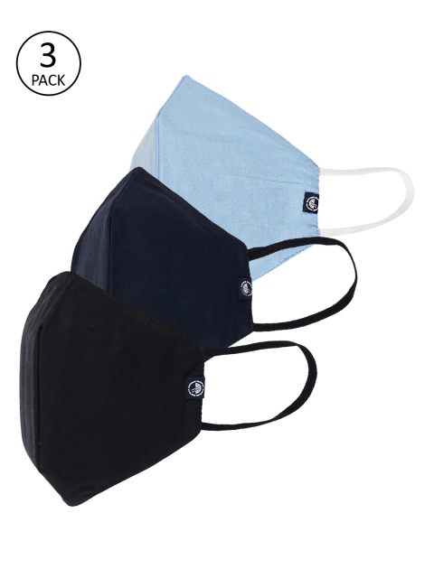 

Devis Unisex 3Pcs 2Ply Reusable Protective Outdoor Face Masks, Black