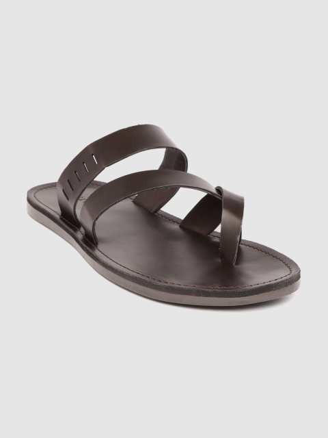 

Mast & Harbour Men Coffee Brown One Toe Comfort Sandals
