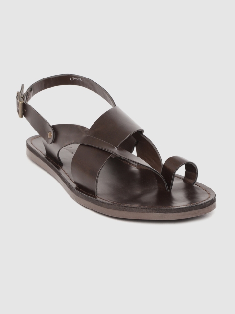 

Mast & Harbour Men Coffee Brown Solid Comfort Sandals