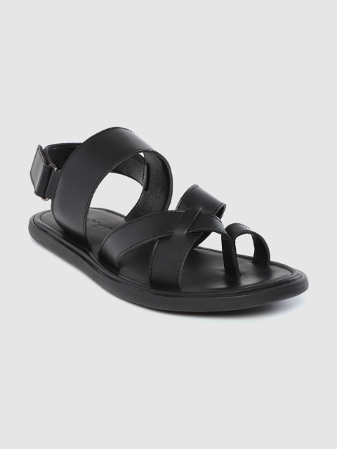 

Roadster Men Black Solid Comfort Sandals