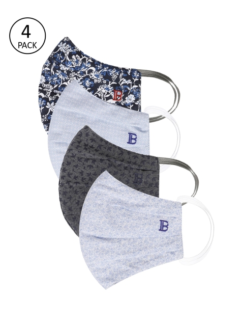 

Bene Kleed Women 4 Pcs 7-Ply Heptashield Reusable Cloth Masks, Multi