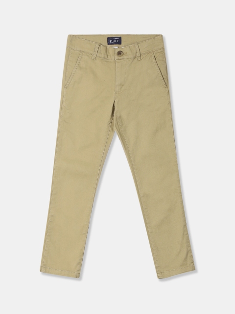 

The Childrens Place Boys Beige Skinny Fit Solid Chinos