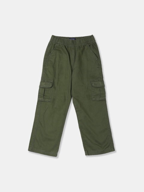 

The Childrens Place Boys Olive Green Regular Fit Solid Cargos