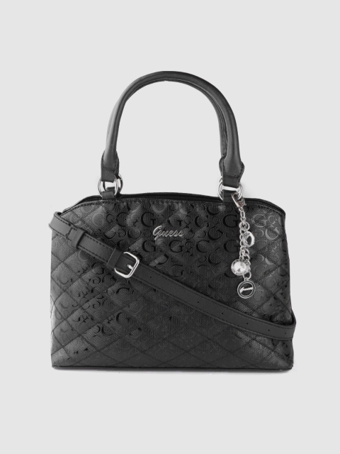 

GUESS Black Textured Quilted Handheld Bag