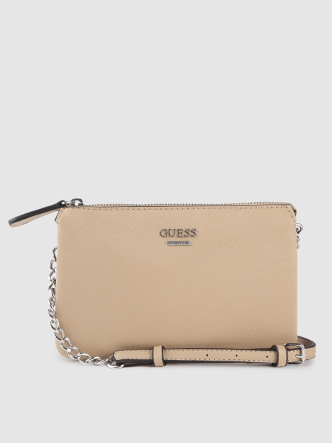 

GUESS Women Beige Solid Sling Bag