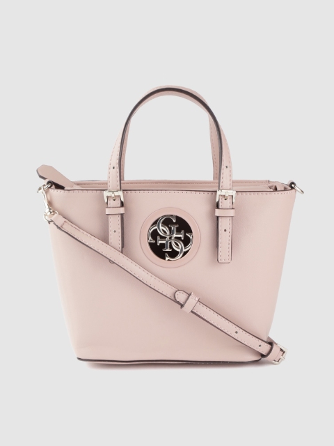 

GUESS Women Pink Solid Handheld Bag