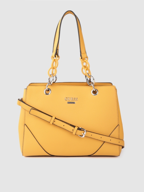 

GUESS Mustard Yellow Shoulder Bag with Detachable Sling Strap