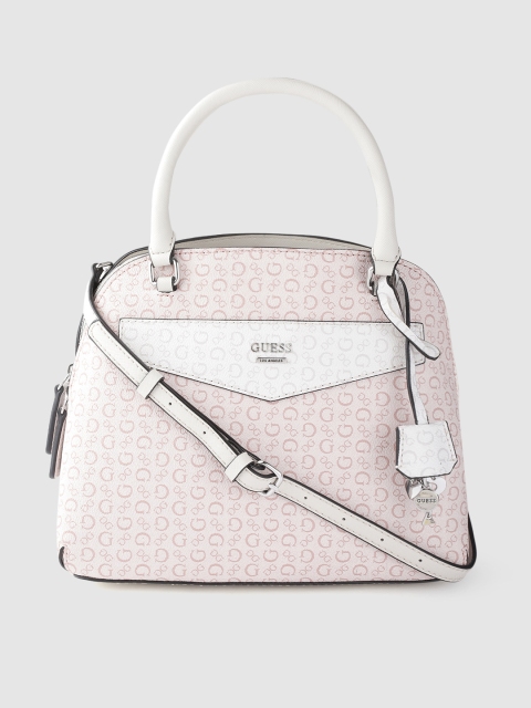 

GUESS Pink Brand Logo Print Handheld Bag