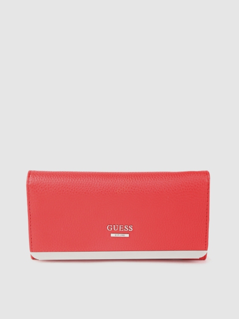 

GUESS Women Red Solid Two Fold Wallet