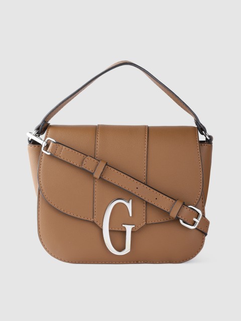 

GUESS Women Brown Solid Sling Bag