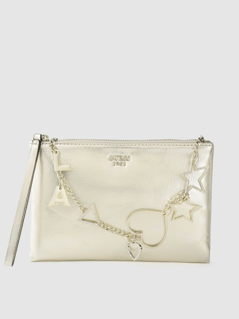 

GUESS Women Gold-Toned Solid Purse