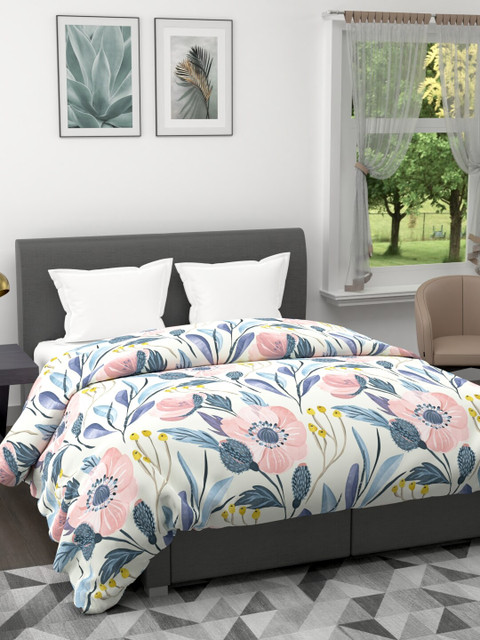 

BIANCA Pink Floral AC Room 120 GSM Double Bed Comforter