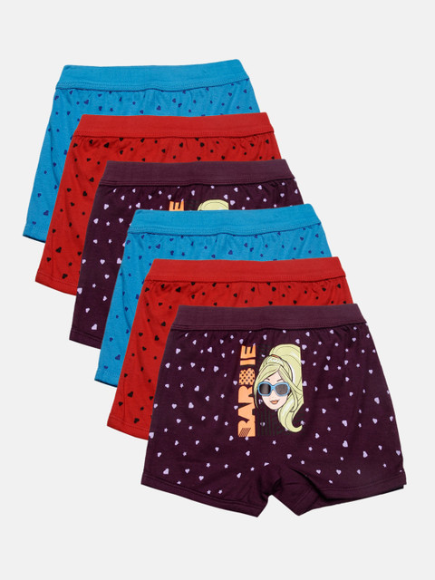 

Red Rose Girls Pack of 6 Assorted Boy Shorts BABY-146-30, Multi
