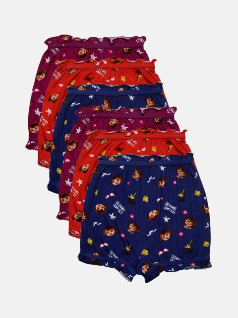

Red Rose Girls Pack of 6 Assorted Bloomers BLOOMER-212-20